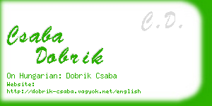 csaba dobrik business card